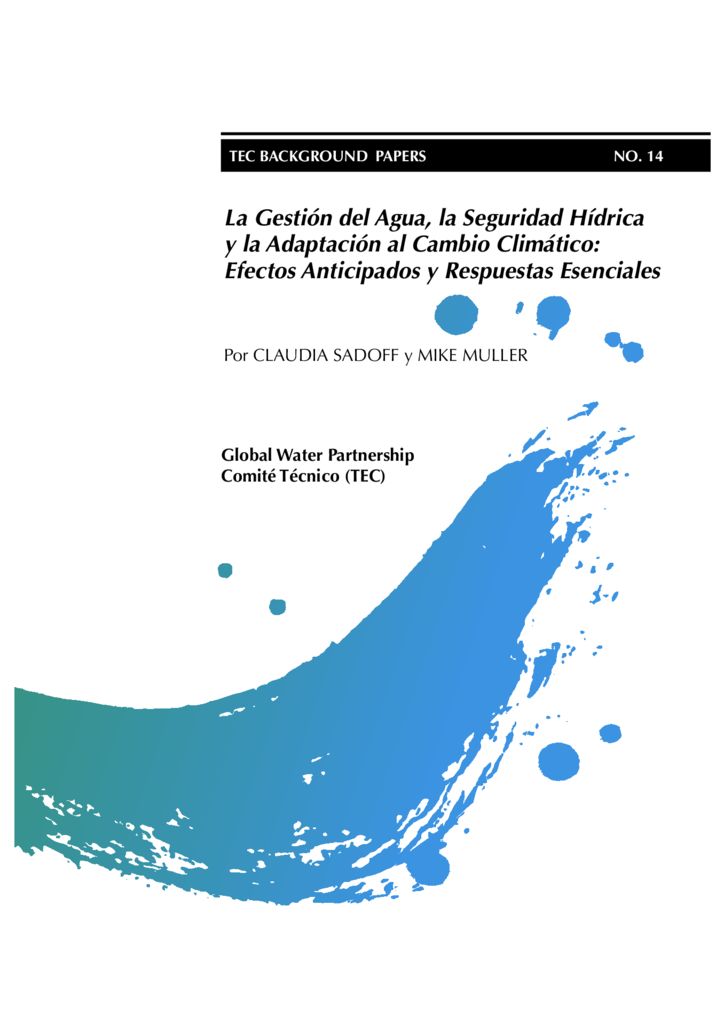 2010. La gestion del agua, la seguridad hídrica y la adaptación al cambio climático. GWP