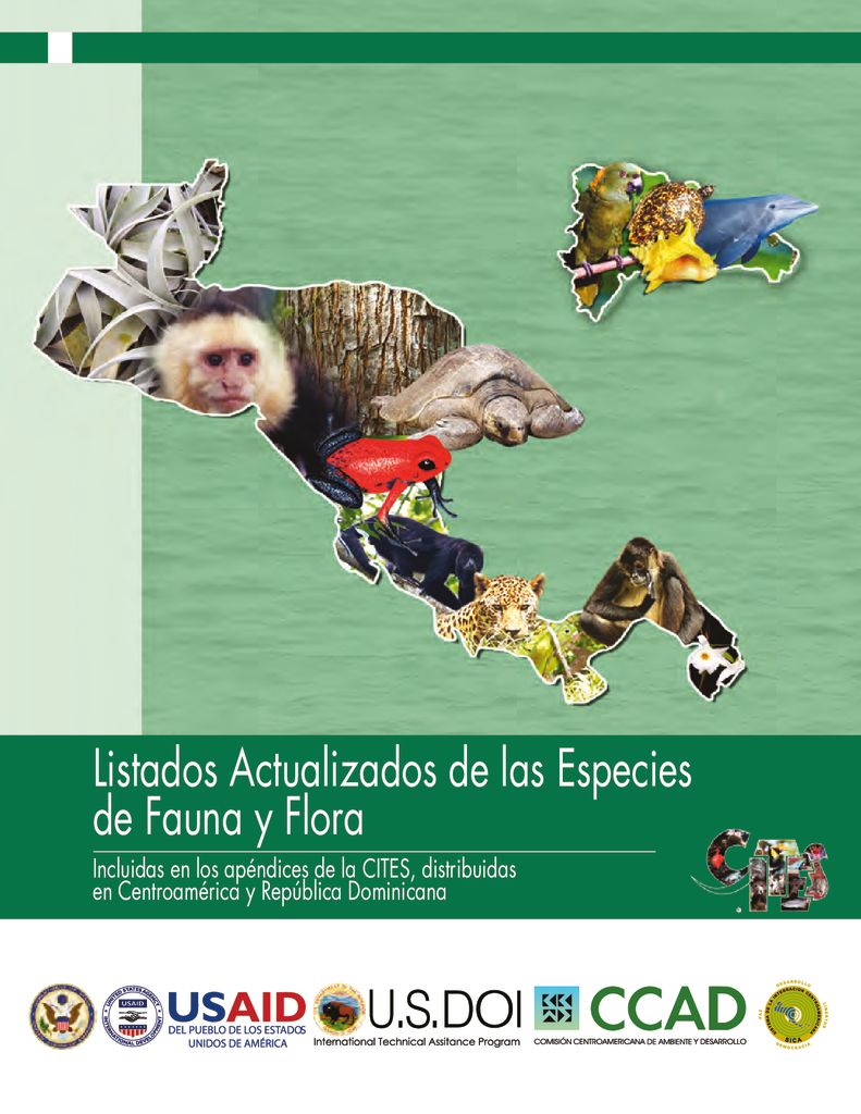 2010. Listados Actualizados de las Especies de Fauna y Flora CITES