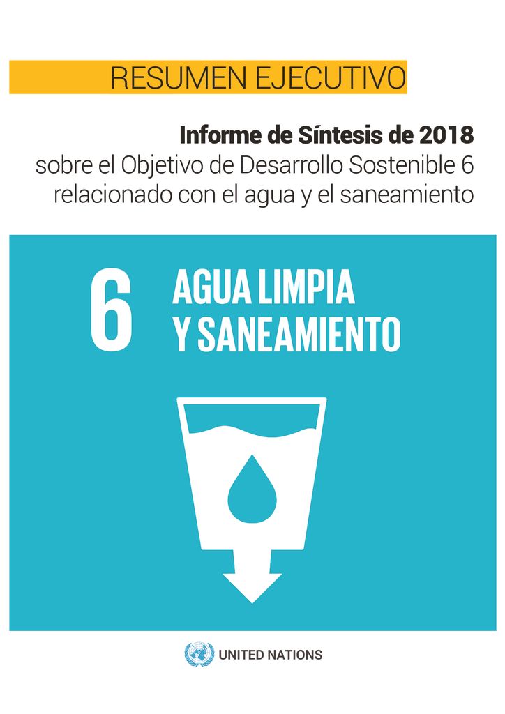 2018. Informe de Síntesis de 2018 sobre el ODS 6 relacionado con el agua y el saneamiento. Naciones Unidas