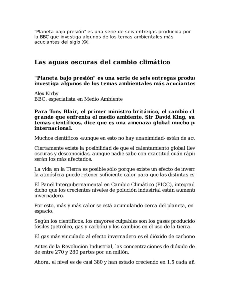 SF. Las aguas oscuras del cambio climático