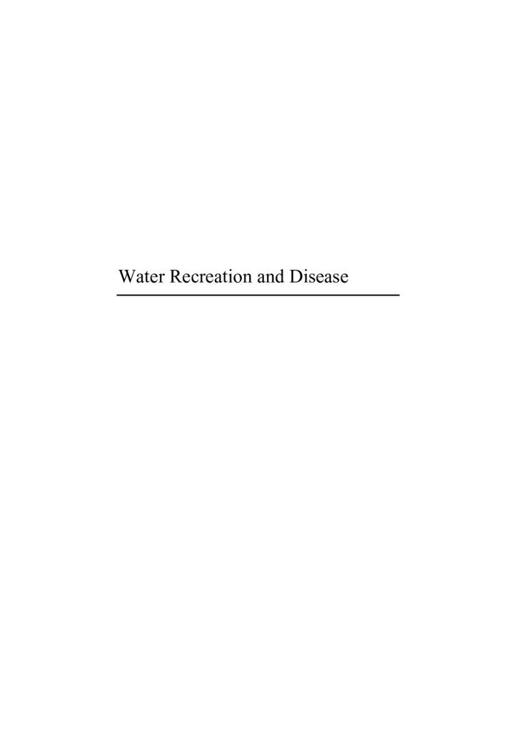 2005. Water Recreation and Disease OMS